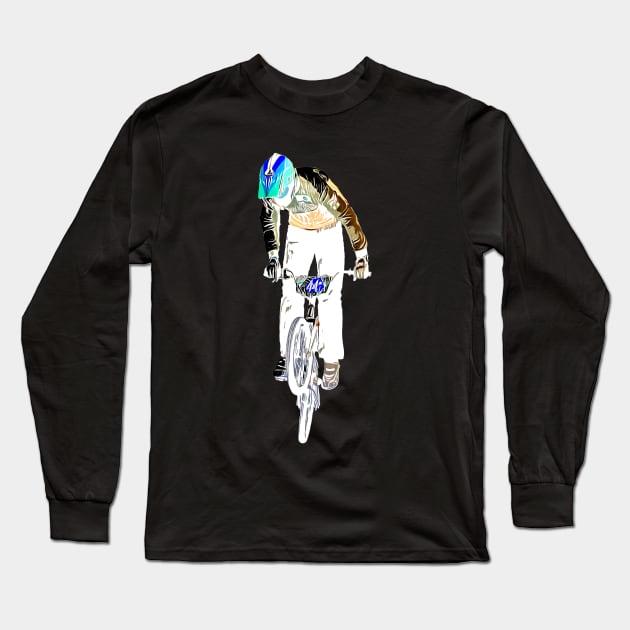 bmx Long Sleeve T-Shirt by rickylabellevie